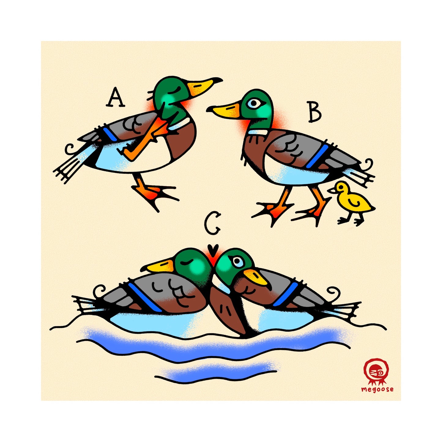 Duck Stickers 3-Pack