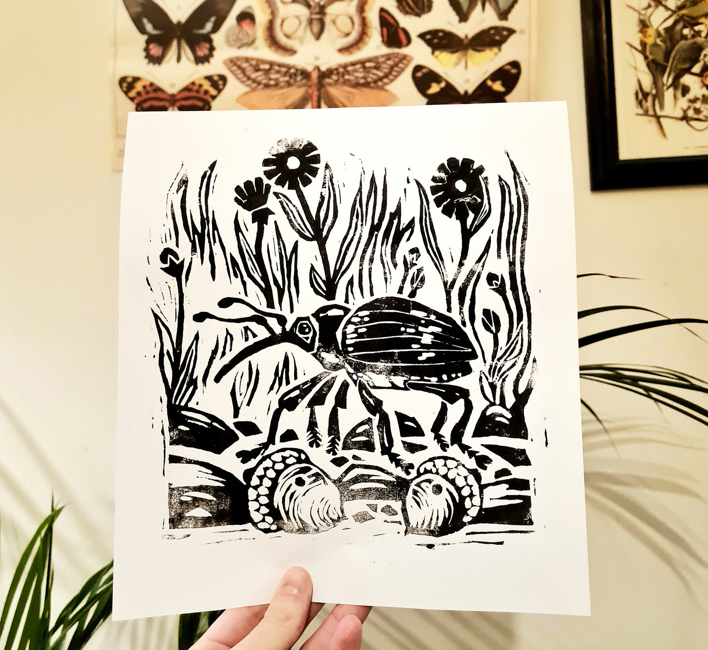 Weevil Time Linoprint (Unframed)